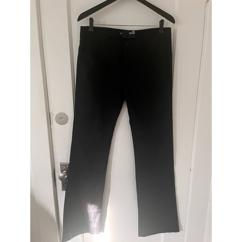 Womens Love Moschino Black Straight Leg Jeans Size 32